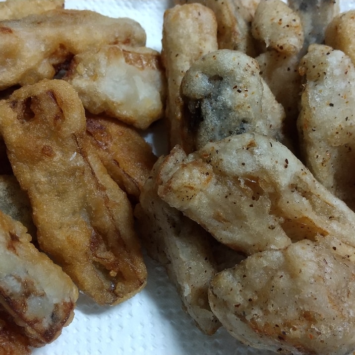 カリッ!サク!おつまみいかが! 蓮根の唐揚げ二種!
